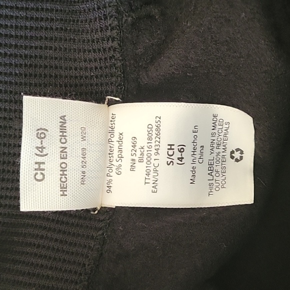 2 Pairs TIME AND TRU Fleece Lined Leggings, S(4-6), Black, Grey, EUC - Picture 7 of 8